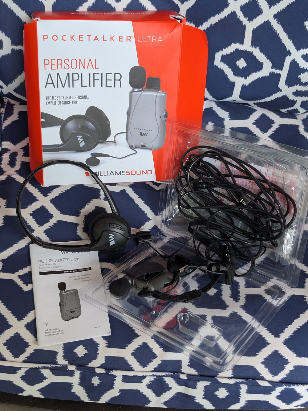 Williams Sound Pocketalker Ultra Duo Personal Sound Amplifier PKT D1 EH Boxed